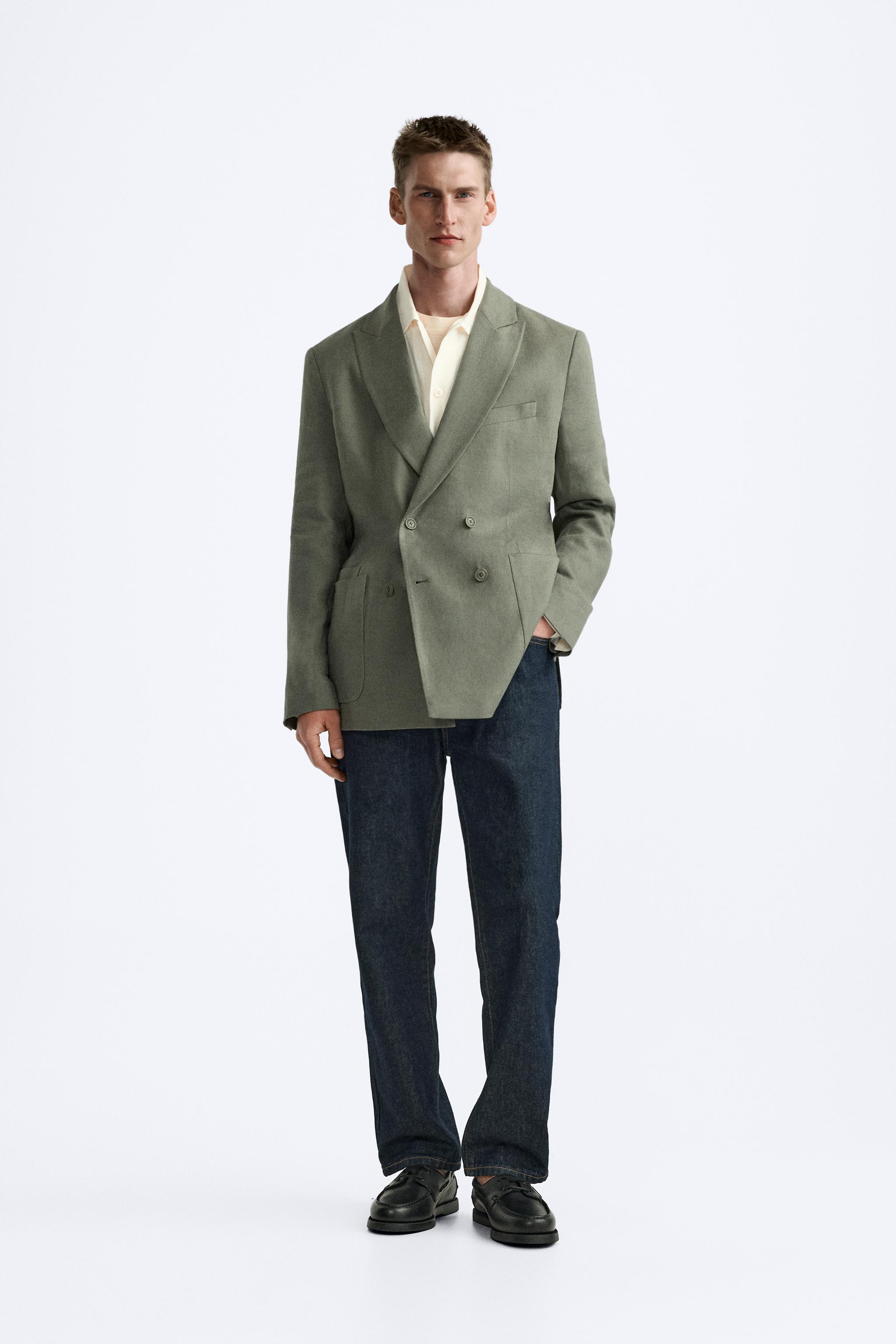 Zara double breasted suit sales